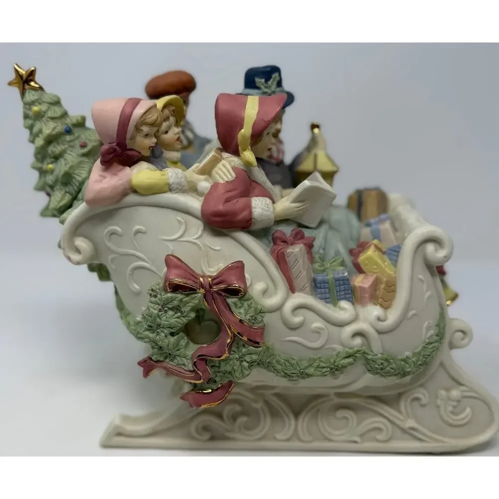 Timeless Inspirations Radiance Collection Musical Carollers in Sleigh Gifts Tree